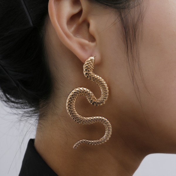 Сережки "Stylish Anaconda", 2 кольори