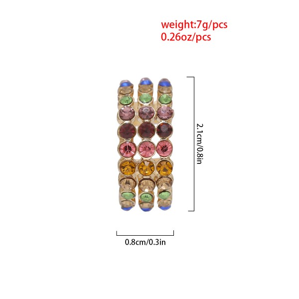 Серьга каффа "Rainbow Glare", 2 кольори