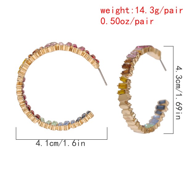 Сережки з різнокольоровими каменями "Rainbow Stones", золото Сережки з різнокольоровими каменями "Rainbow Stones", золото