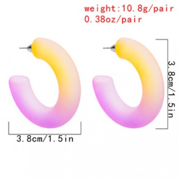 Сережки "Neon Neon", пластик, 2 кольори