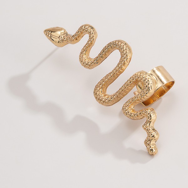 Сережка - кафа змійка "Metal Snake" на ліве вухо, на праве вухо, 1 шт Сережка - кафа змійка "Metal Snake" на ліве вухо, на праве вухо, 1 шт