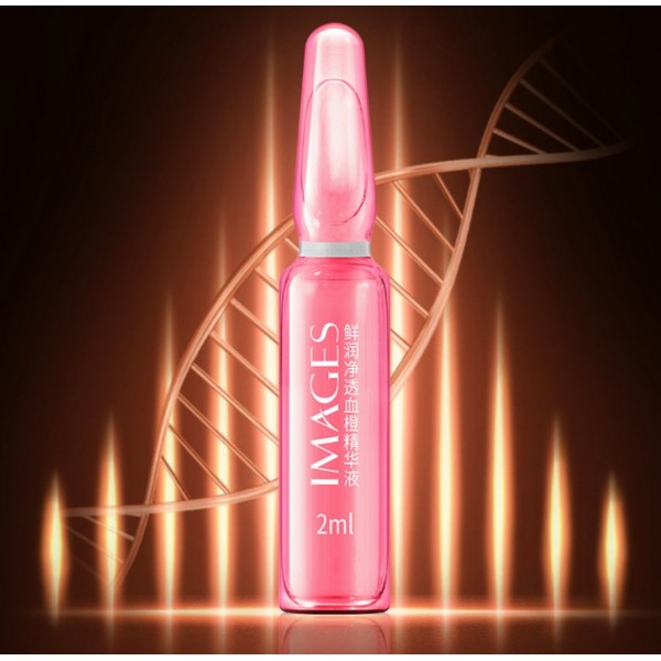 Сироватка для обличчя IMAGES Blood Orange Essence, з маслом червоного апельсину, набір 7 ампул