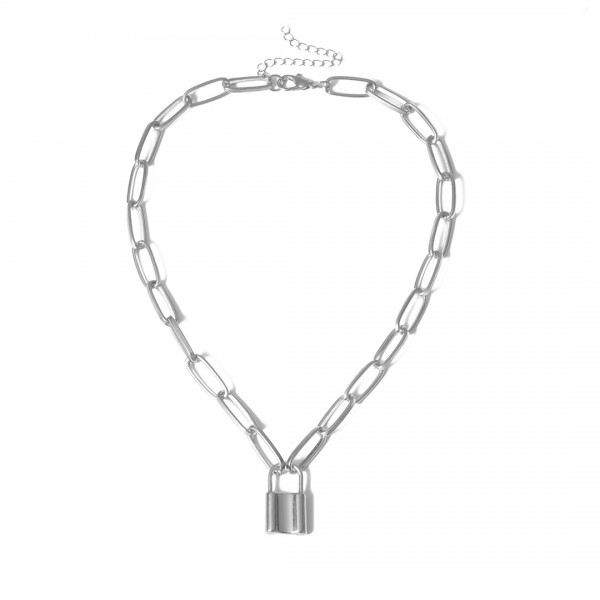 Ланцюжок із великими ланками і замком, 2 кольори Ланцюжок із великими ланками і замком, 2 кольори