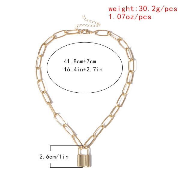 Ланцюжок із великими ланками і замком, 2 кольори Ланцюжок із великими ланками і замком, 2 кольори