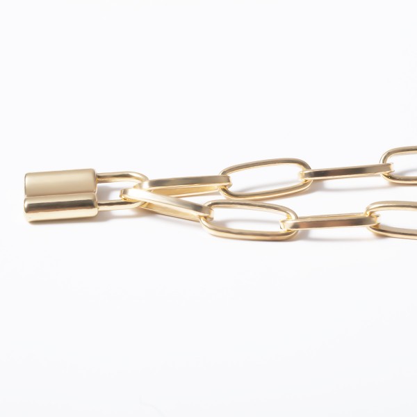 Ланцюжок із великими ланками і замком, 2 кольори Ланцюжок із великими ланками і замком, 2 кольори