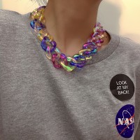 Ланцюжок із великими ланками "Pearlescent Beauty", перламутр