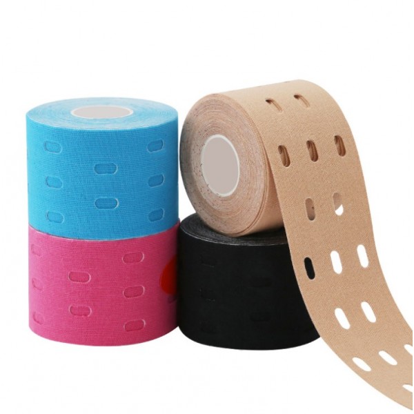 Тейп кінезіо 5 см, з отворами, Kinesiology Tape, перфорований тейп, 5 см, бежевий Тейп кінезіо 5 см, з отворами, Kinesiology Tape, перфорований тейп, 5 см, бежевий