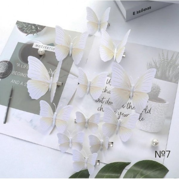 Набор заколок - бабочек для волос, 12 шт Набор заколок - бабочек для волос, 12 шт