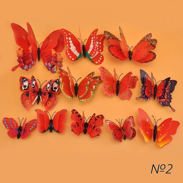 Набор заколок - бабочек для волос, 12 шт Набор заколок - бабочек для волос, 12 шт