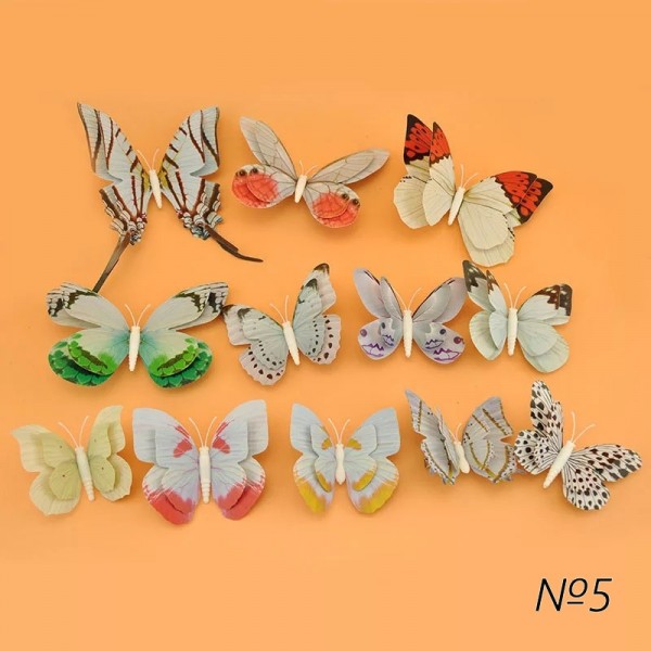 Набор заколок - бабочек для волос, 12 шт Набор заколок - бабочек для волос, 12 шт