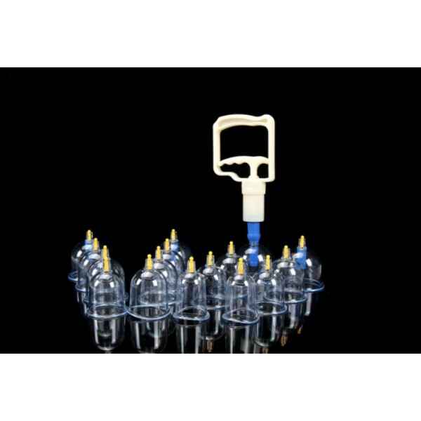 Банки вакуумні масажні антицелюлітні з насосом, набір 24 шт