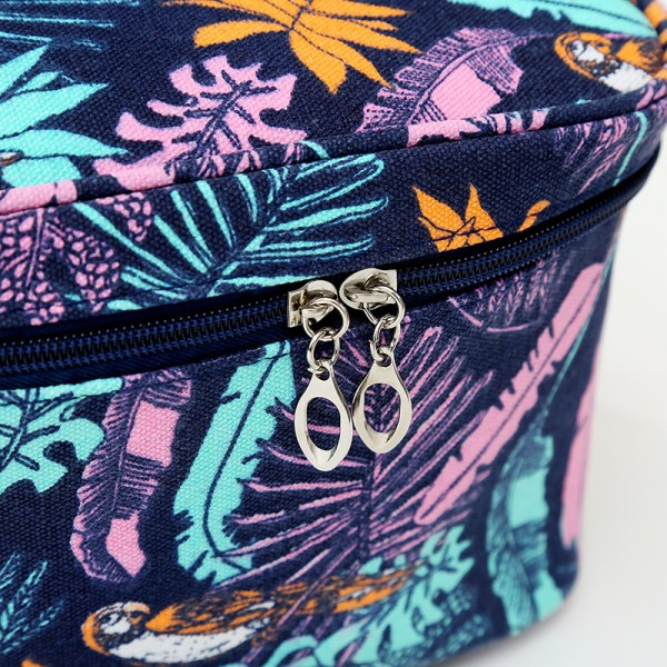 Косметичка-валіза овальна "Night Tropics", органайзер для косметики