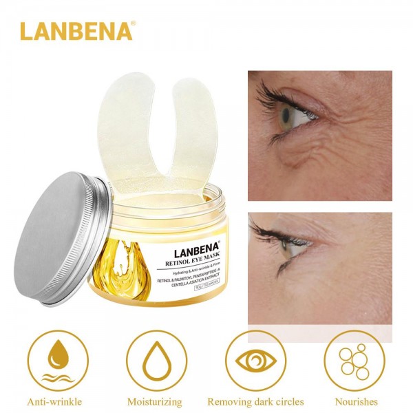 Патчі Тканинні з ретинолом LANBENA Retinol Eye Mask, 50 шт