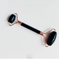 Ролик обсидіановий для масажу обличчя,роллер натуральний чорний обсидіан