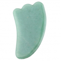 Скребок ГуаШа Лапка из авантюрина, натуральный авантюриновый массажер ГуаШа, 5,5х11 см