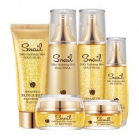 Набор подарочный Venzen Silky Hydrating Skin GOLD SNAIL, с муцином улитки и нано-золотом, 6 средств