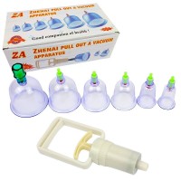 Банки вакуумні, масажні, антицелюлітні, з насосом, набір 6 шт