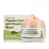 Ночная маска для лица и шеи BIOAQUA Pigskin Collagen Nourishing Mask, 100 г