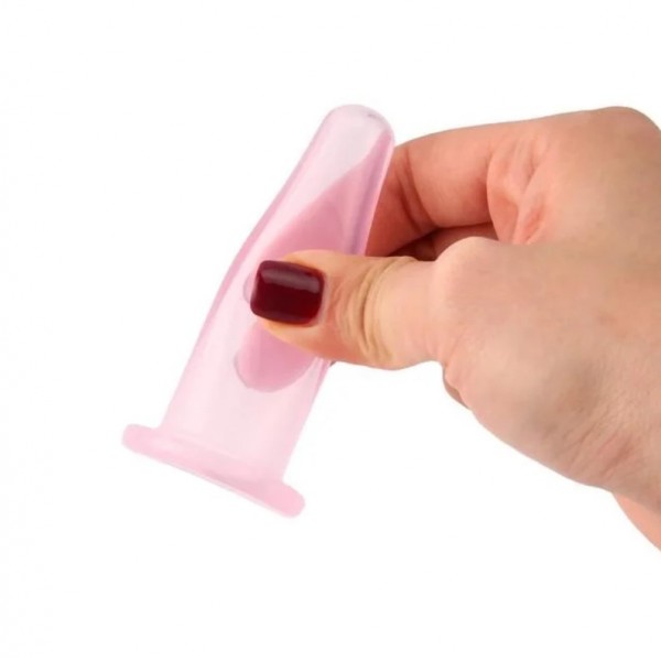 Банка силіконова, вакуумна, для масажу шкіри обличчя (М-розмір), 1шт