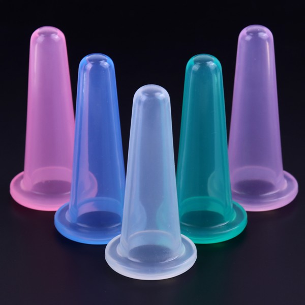 Банка силіконова, вакуумна, для масажу шкіри обличчя (М-розмір), 1шт