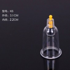 Банка вакуумна, пластикова, антицелюлітна К6 (діаметр зовнішній - 3,1 см/внутрішній діаметр - 2,2 см), 1 шт