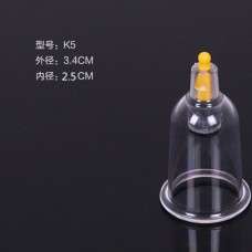 Банка масажна, пластикова, антицелюлітна К5 (діаметр зовнішній - 3,4 см/внутрішній діаметр - 2,5 см), 1 шт