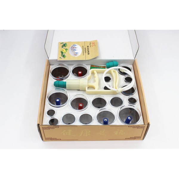 Банки вакуумні масажні антицелюлітні з насосом, набір 18 шт