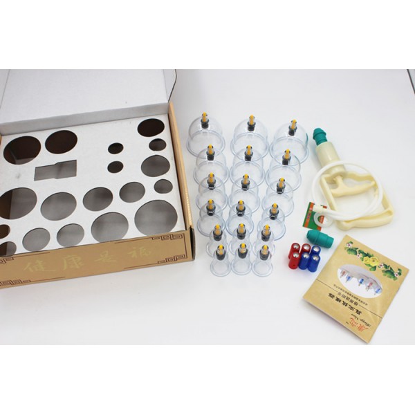 Банки вакуумні масажні антицелюлітні з насосом, набір 18 шт