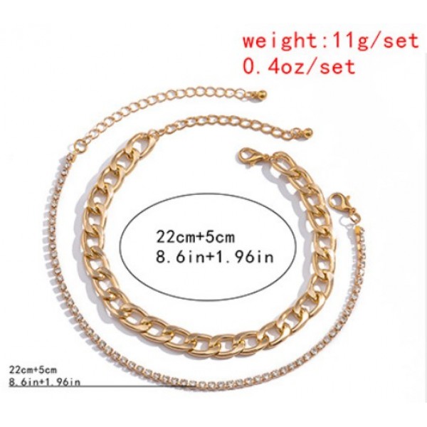 Браслет на ногу, анклет "Golden Minimalism", 2 кольори Браслет на ногу, анклет "Golden Minimalism", 2 кольори