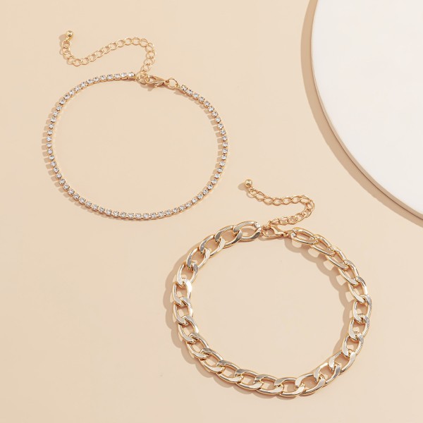 Браслет на ногу, анклет "Golden Minimalism", 2 кольори Браслет на ногу, анклет "Golden Minimalism", 2 кольори