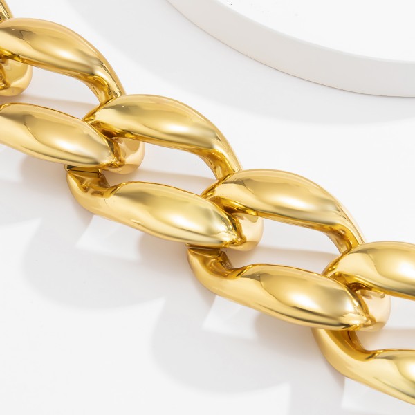 Браслет на ногу, анклет із великими ланками "Great Luxury", 2 кольори