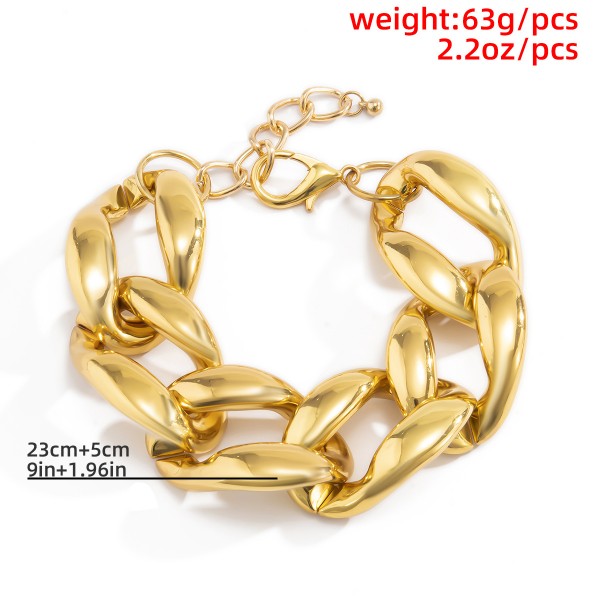 Браслет на ногу, анклет із великими ланками "Great Luxury", 2 кольори