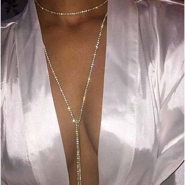 Ланцюжок - нитка зі стразами, "Uniqueness", срібло