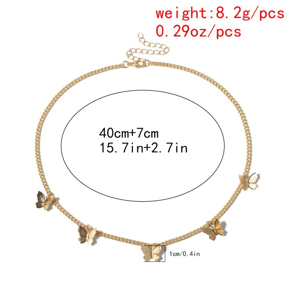 Ланцюжок-чокер з метеликами "Tender Butterflies", 2 кольори