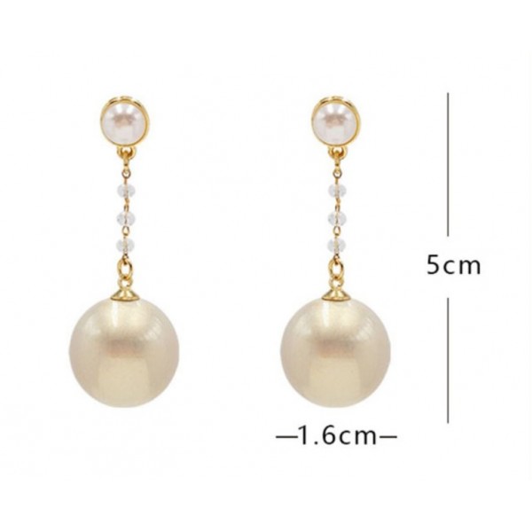 Сережки з перлинами "Elegant Rings", золото