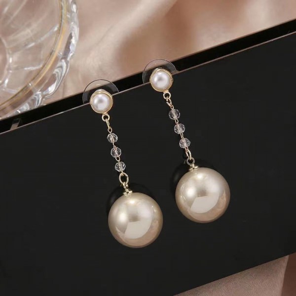 Сережки з перлинами "Elegant Rings", золото