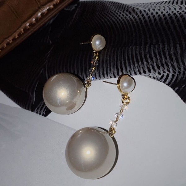 Сережки з перлинами "Elegant Rings", золото