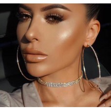 Серьги кольца со стразами "Ring of Venus", 2 цвета