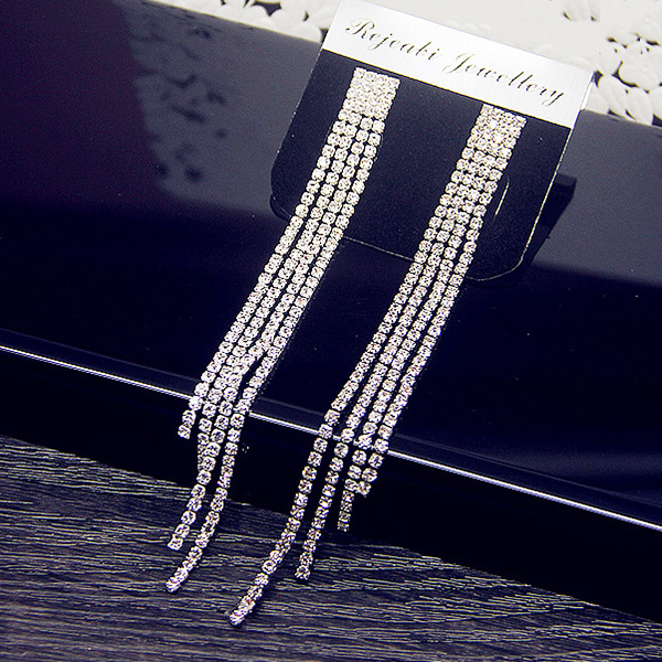 Серьги со стразами "Scattering of Rhinestones", 2 цвета