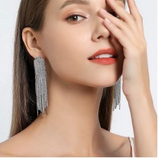 Сережки зі стразами "Scattering", срібло