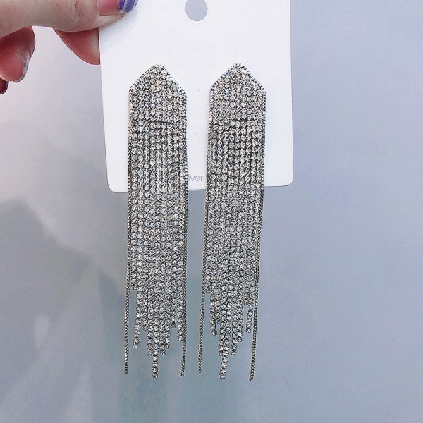 Сережки зі стразами "Scattering", срібло