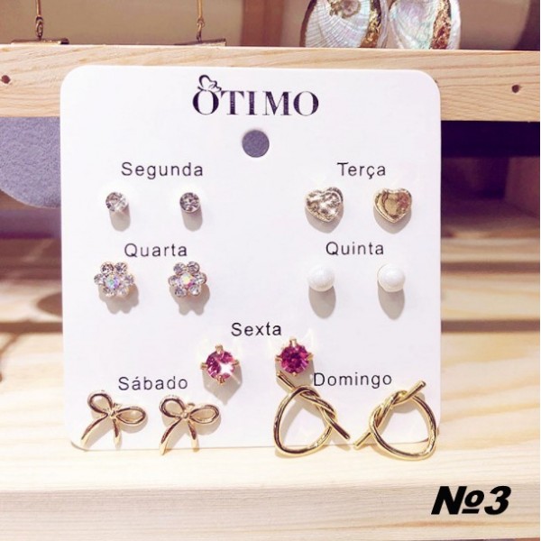 Набор сережек  гвоздиков "Lady Set", разные наборы
