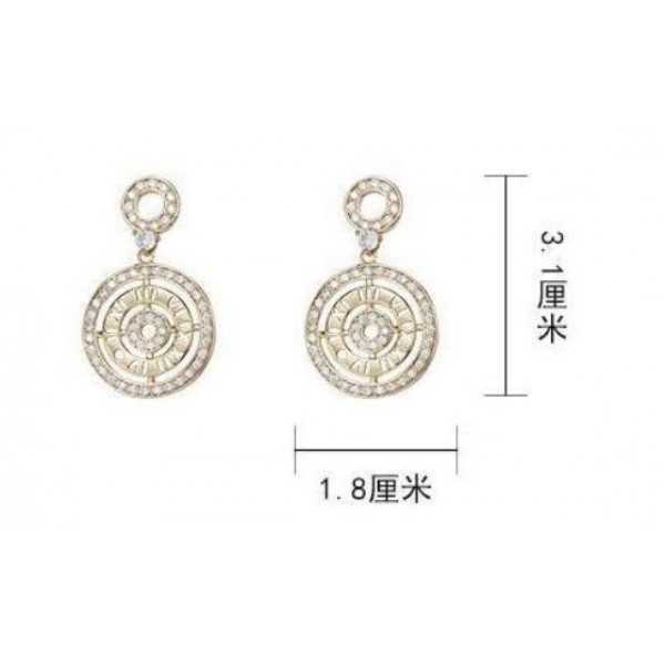 Серьги со стразами "Bum-Bum", золото