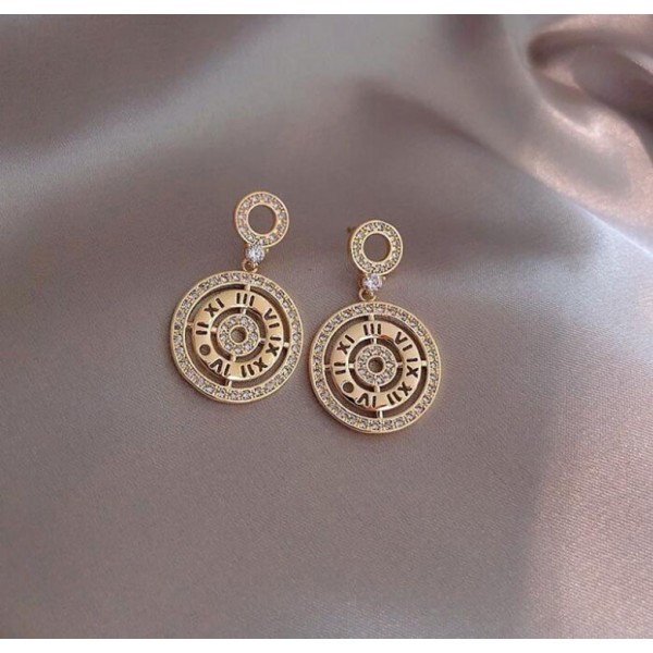 Серьги со стразами "Bum-Bum", золото