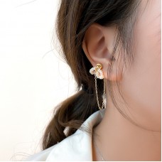 Сережка кафф магнітна з перлами "Pearl Tenderness", золото