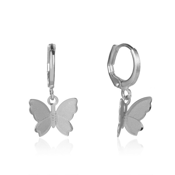 Серьги бабочки "Silver Butterfly", серебро