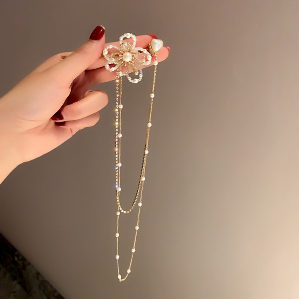 Серрежка каффа з невидимкою квіткою "Mode Flover", золото