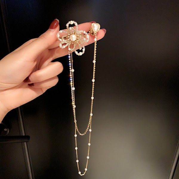 Серрежка каффа з невидимкою квіткою "Mode Flover", золото