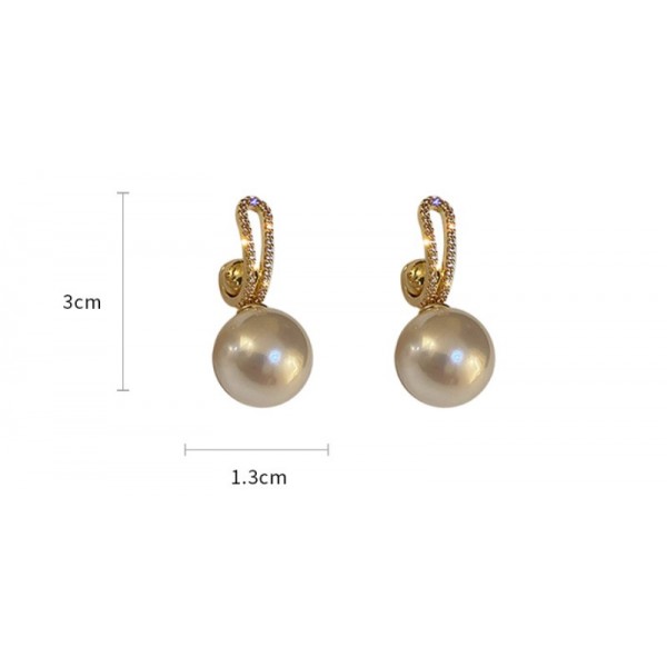 Сережки з перлами та стразами "Glam Look", золото Сережки з перлами та стразами "Glam Look", золото