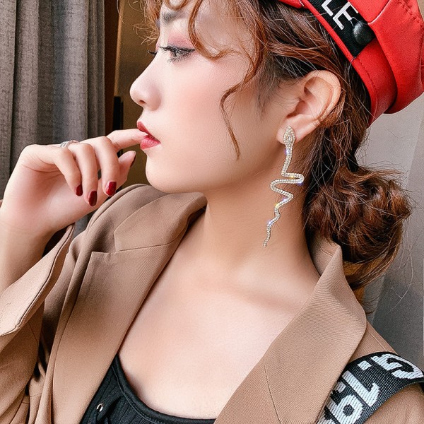 Сережки змійки "Long Snake", 1 пара